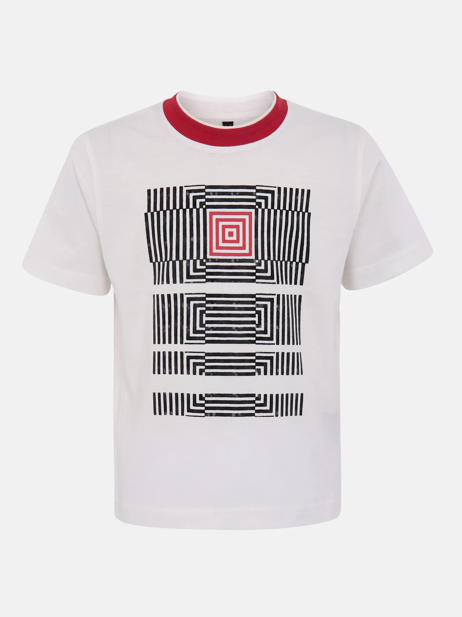White Printed Cotton T-Shirt
